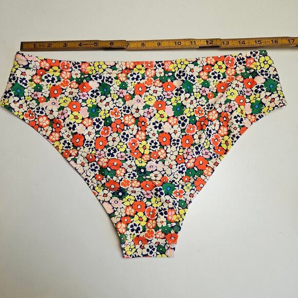 NWOT Beachsissi Retro Floral Bikini Bottoms XL Orange‎ Blue Pink NEW - Picture 5 of 5